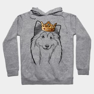 Shetland Sheepdog Dog King Queen Wearing Crown Hoodie